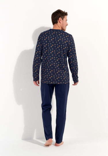 Mandala Long Sleepwear | Navy Print 402939-I0RA